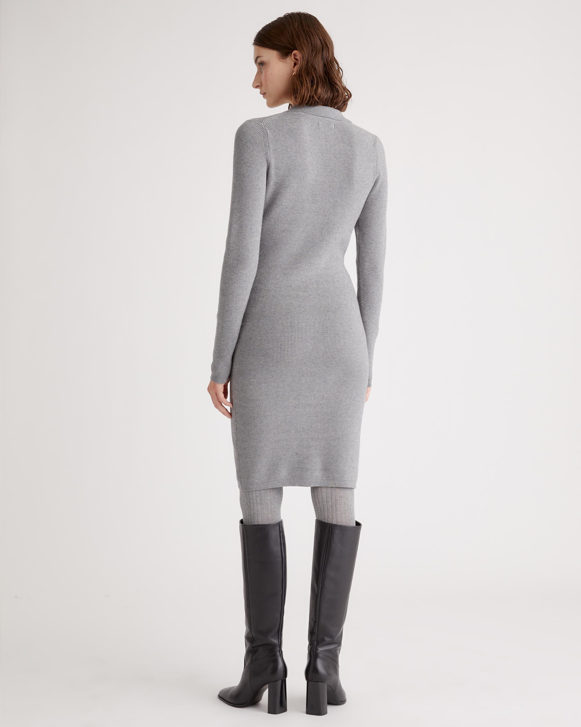 Quince | Women's Eco-Knit Button-Up Sweater Dress Size XS, Viscose Product Image