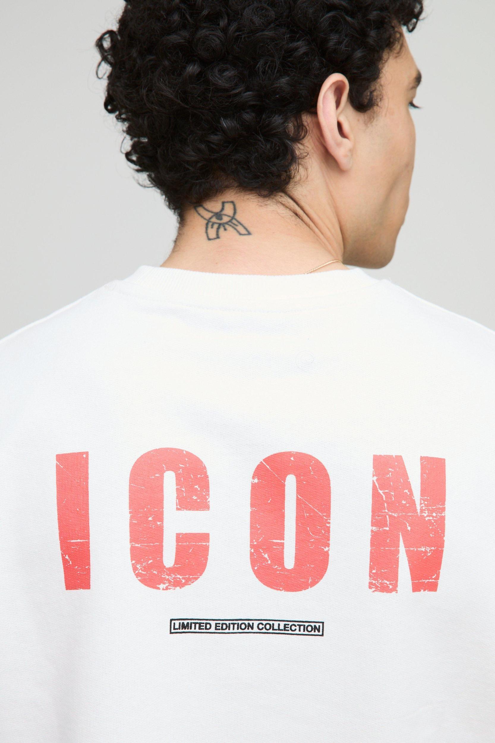 Oversized Boxy Sex Icon Pride Loopback T-Shirt | boohooMAN USA Product Image