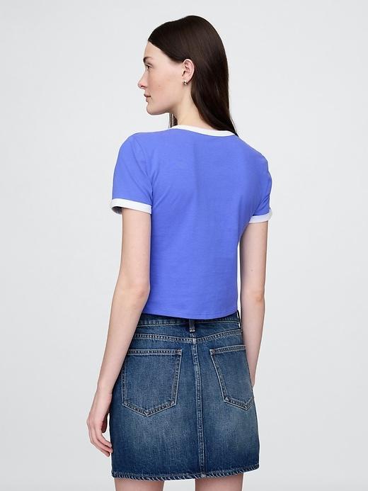 Cotton Jersey New York Logo Shrunken T-Shirt Product Image