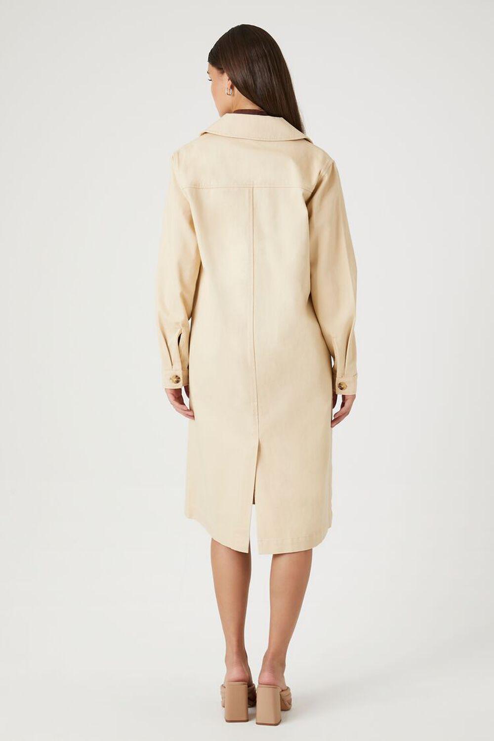 Notched Twill Trench Coat | Forever 21 Product Image