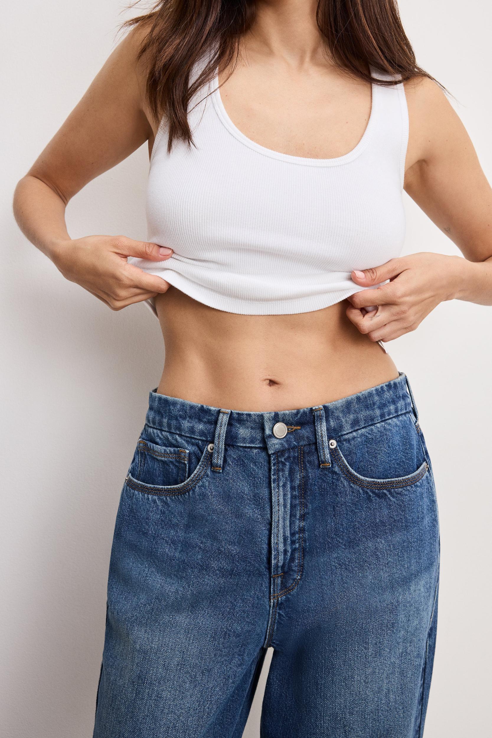 GOOD 90S CROPPED RELAXED JEANS | INDIGO963 Product Image