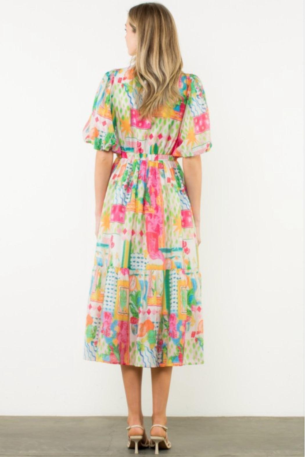 Summer Print Midi Dress Product Image