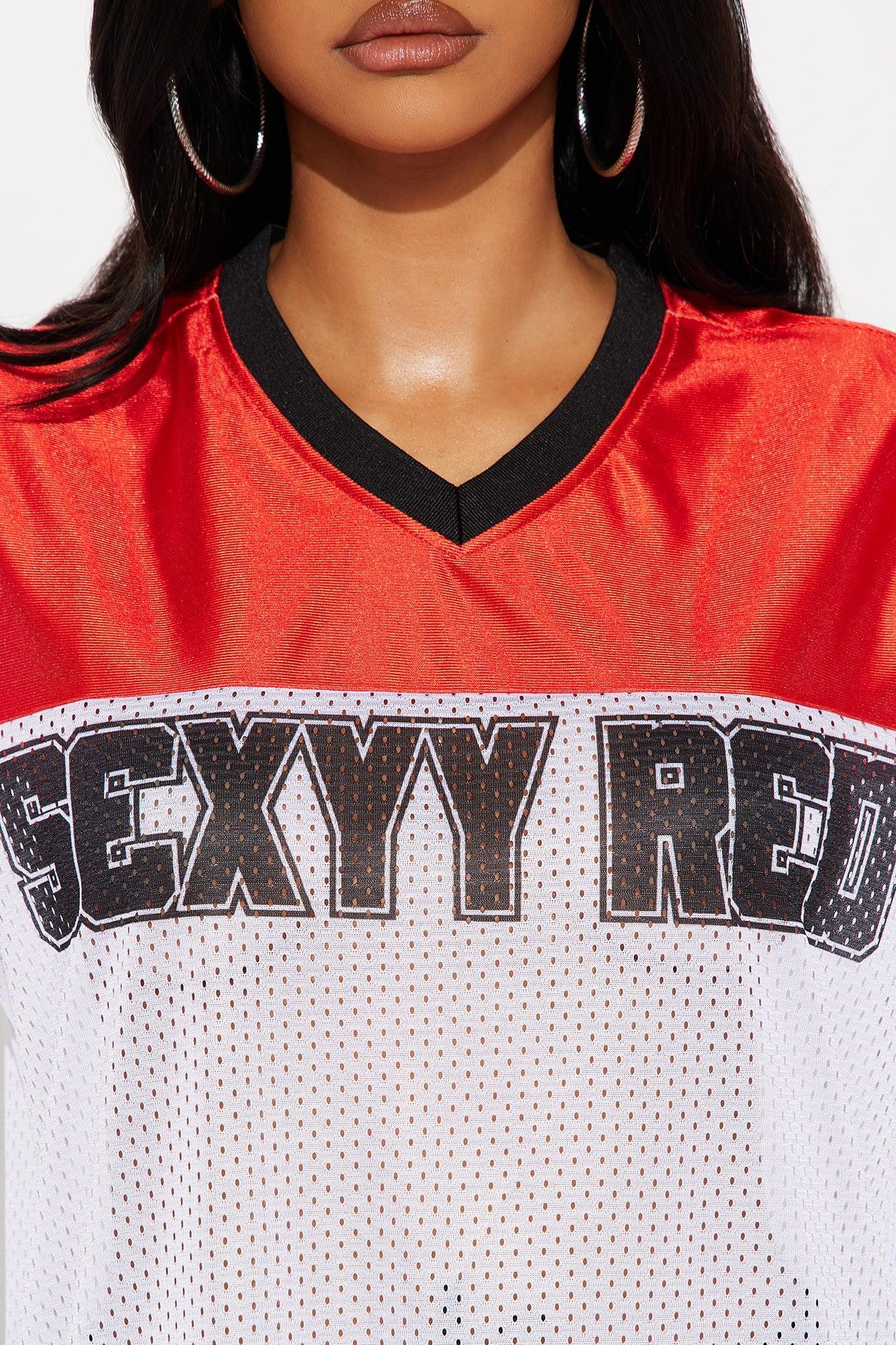 Sexxy Red Jersey Tee - White/combo Female Product Image