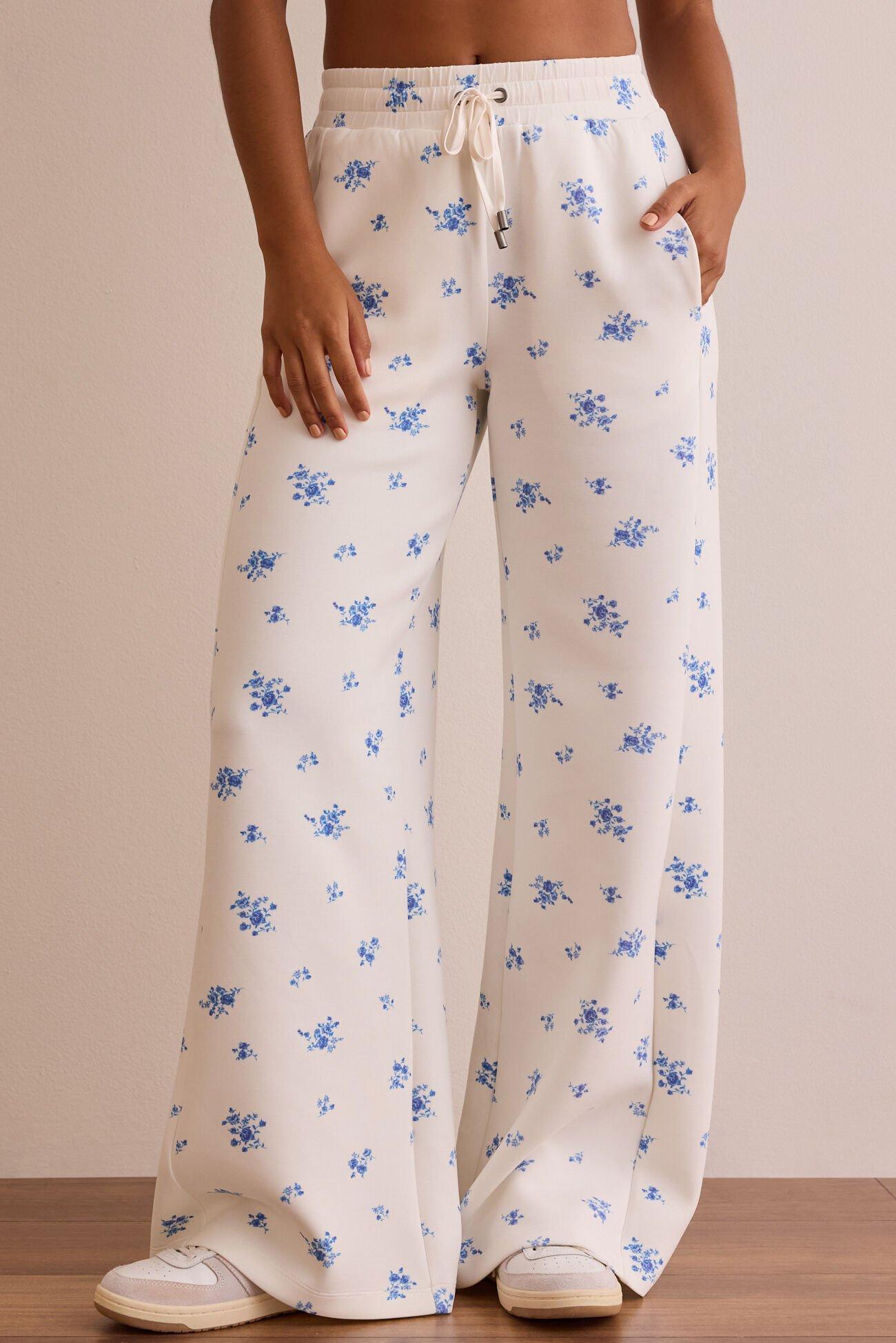 Floral Supersoft Wide Leg Sweatpants Product Image