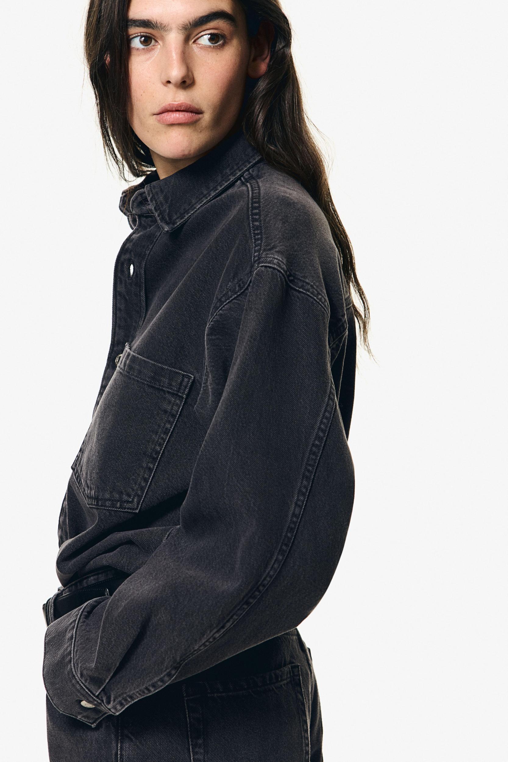 Feather Soft Oversized Denim Shirt Product Image