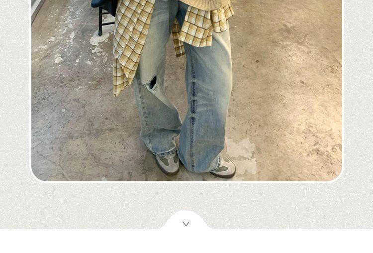 V-Neck Ribbed Sweater Product Image