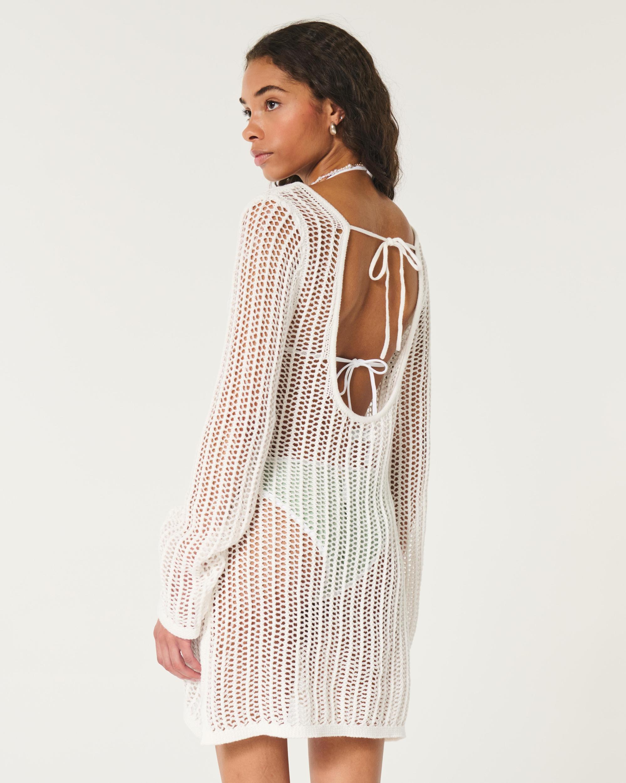 Crochet-Style Cover Up Dress Product Image