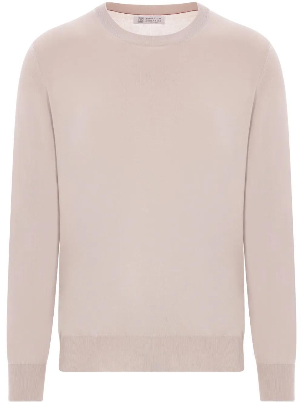BRUNELLO CUCINELLI Long-sleeved Sweater In Pink Product Image