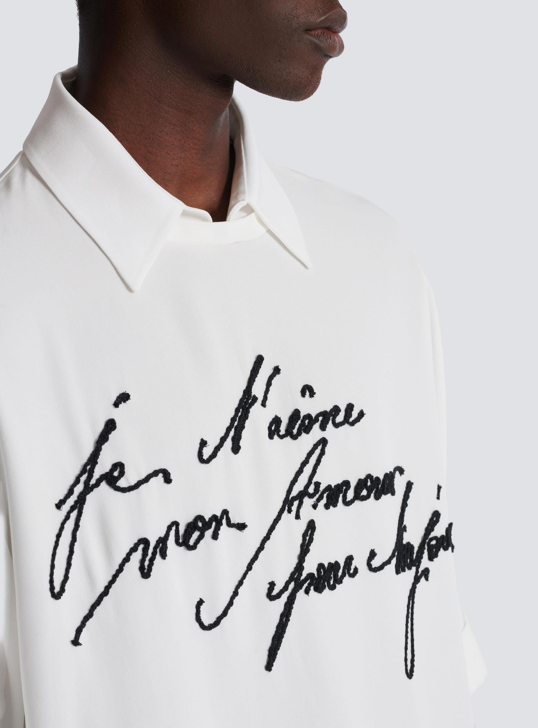 Collared T-shirt with "Love Letter" embroidery Product Image