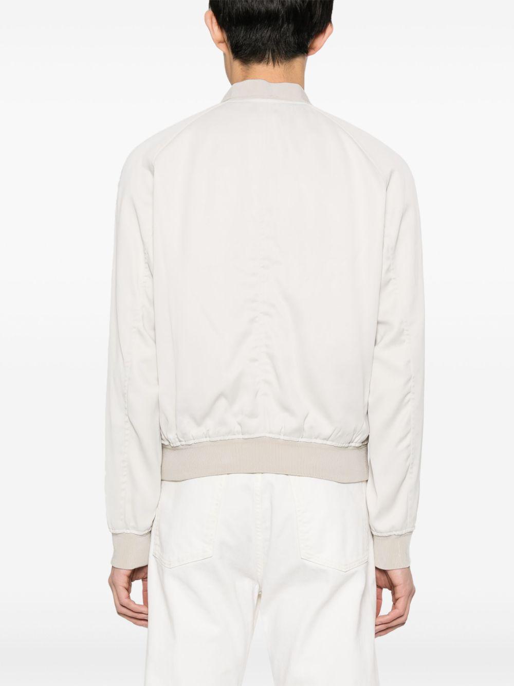 leather-trim bomber jacket Product Image