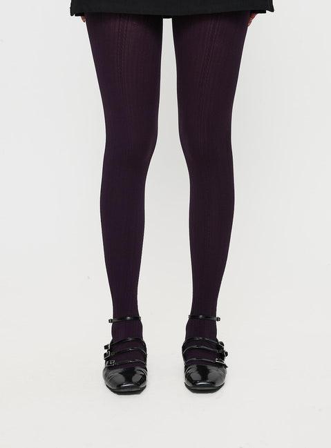 Back With Love Stockings Plum Product Image