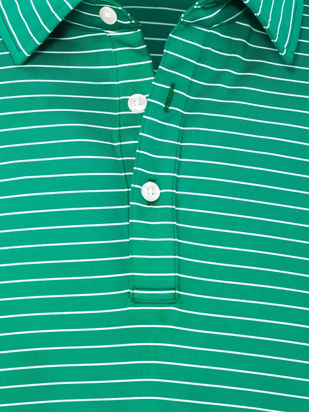 Performance Blend Three Button Polo - Green Product Image