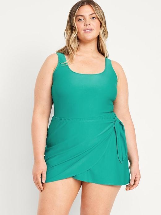 Matte Side-Tie Swim Dress Product Image