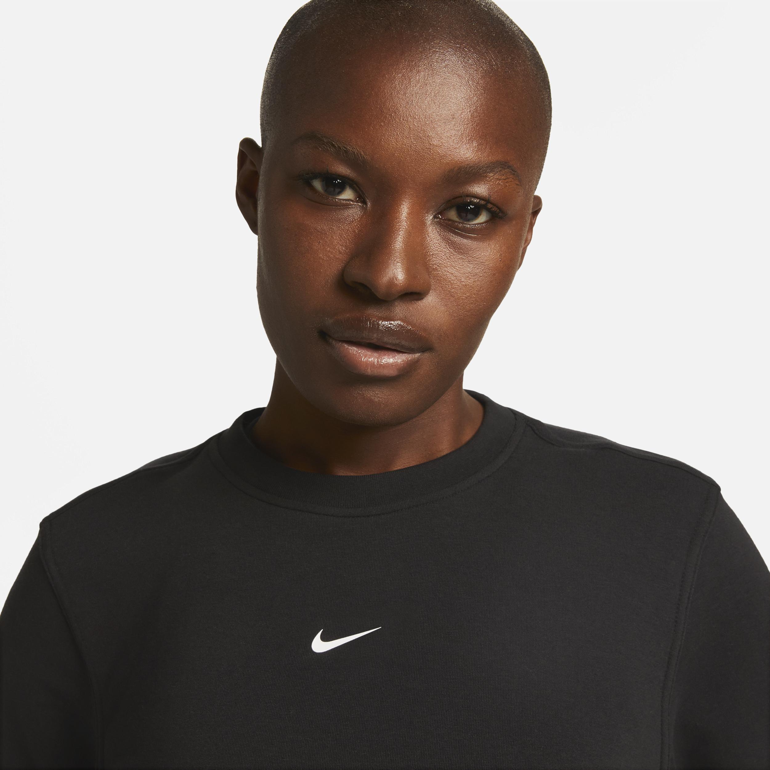 Nike Women's Dri-FIT One Crew-Neck French Terry Sweatshirt Product Image