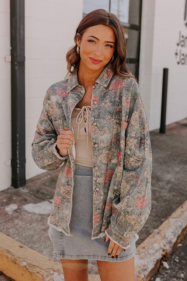Pocket Full Of Roses Denim Jacket Product Image
