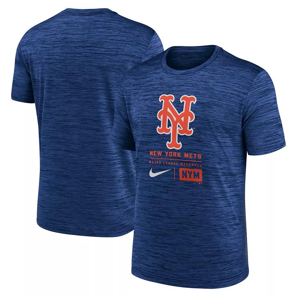 Men's Nike Royal New York Mets Large Logo Velocity T-Shirt, Size: Medium, Blue Product Image