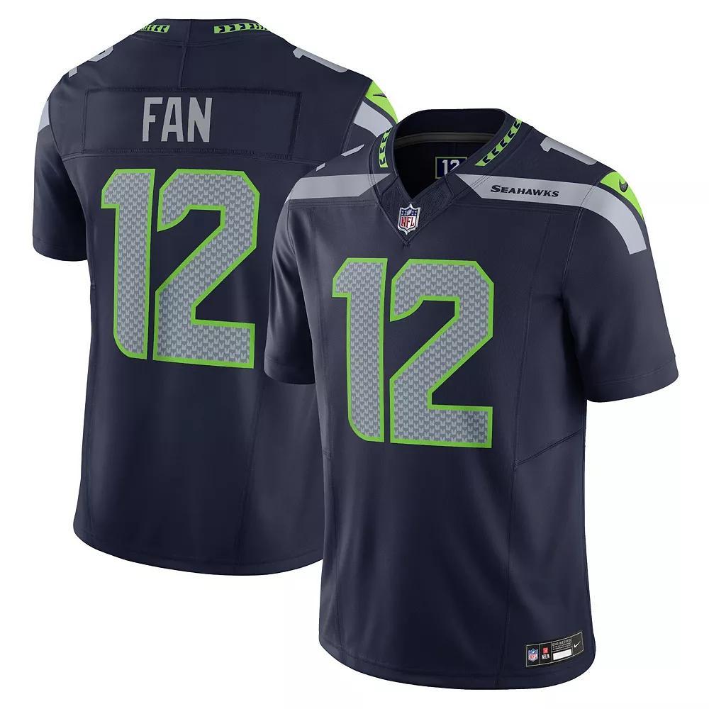 Men's Nike 12th Fan Navy Seattle Seahawks Vapor F.U.S.E. Limited Jersey, Size: Medium, Blue Product Image