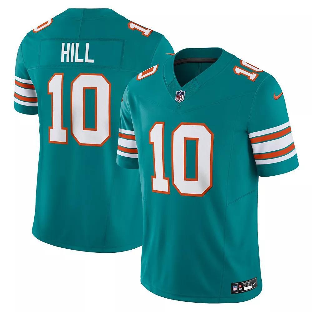 Men's Nike Tyreek Hill Aqua Miami Dolphins Alternate Vapor F.U.S.E. Limited Jersey, Size: 3XL, Turquoise A Product Image