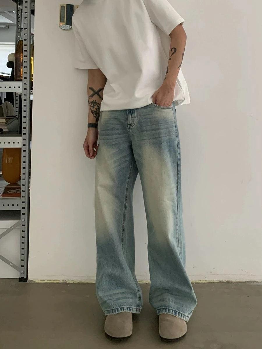 RT No. 18734 BLUE DENIM STRAIGHT JEANS Product Image