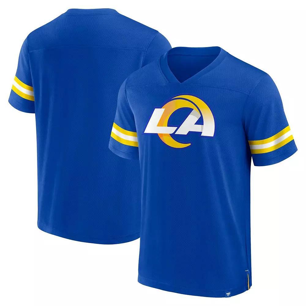 Men's Fanatics Branded  Royal Los Angeles Rams Jersey Tackle V-Neck T-Shirt, Size: 4XL, Blue Product Image