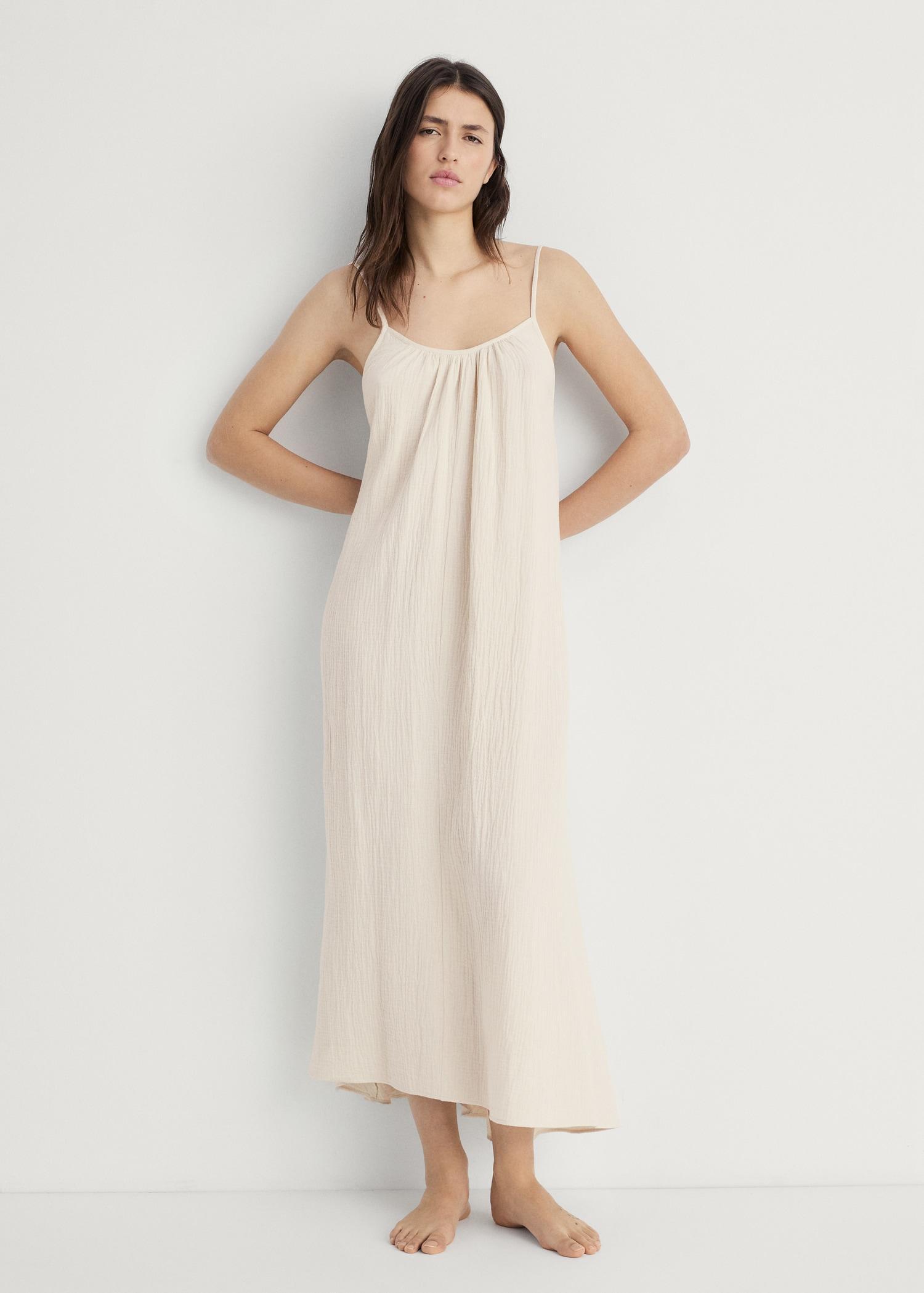 Plain cotton shirt - Women | MANGO USA Product Image