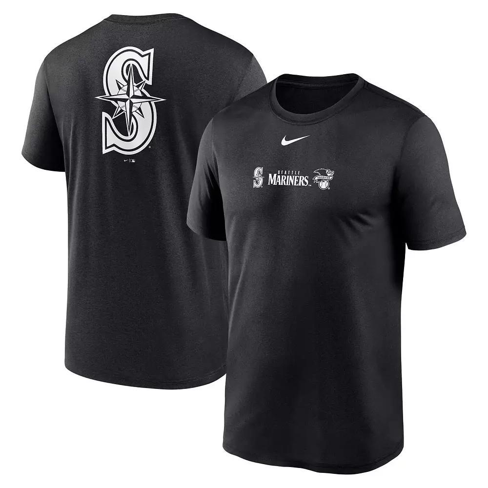 Men's Nike Black Seattle Mariners Fashion Over Shoulder Logo Legend T-Shirt, Size: Medium Product Image