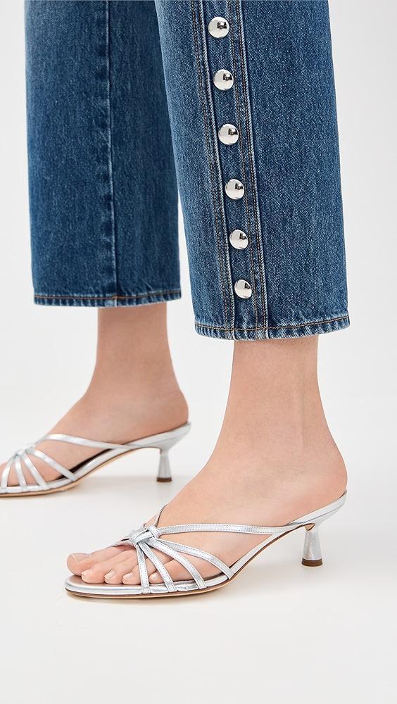 AEYDE Abby Laminated Nappa Leather Sandals | Shopbop Product Image