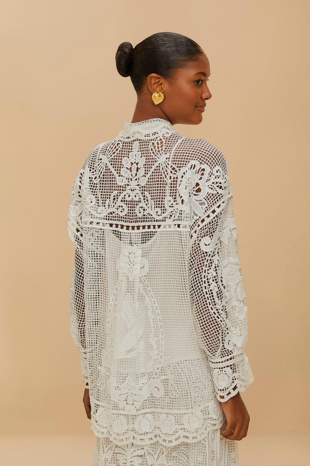 Off-White Swan Lake Guipure Shirt, OFF-WHITE / S Product Image