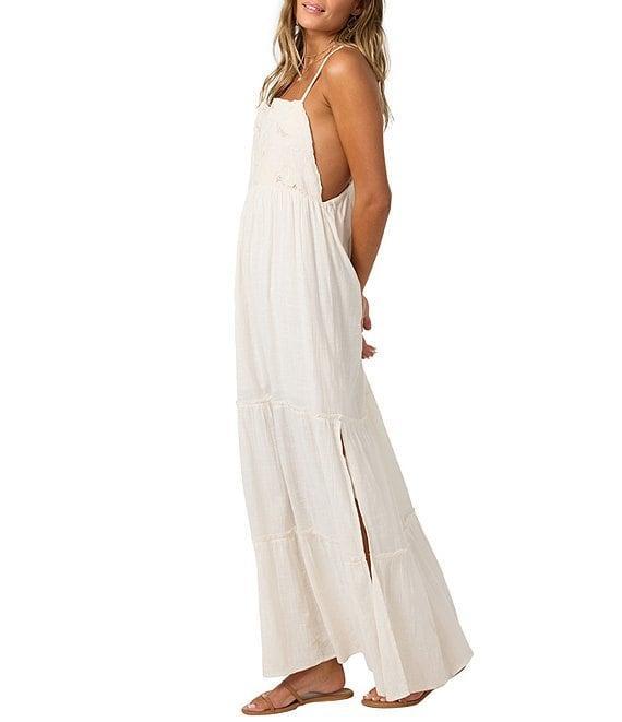 O'Neill Lisbon Embroidered Tiered Side Slit Maxi Dress Product Image