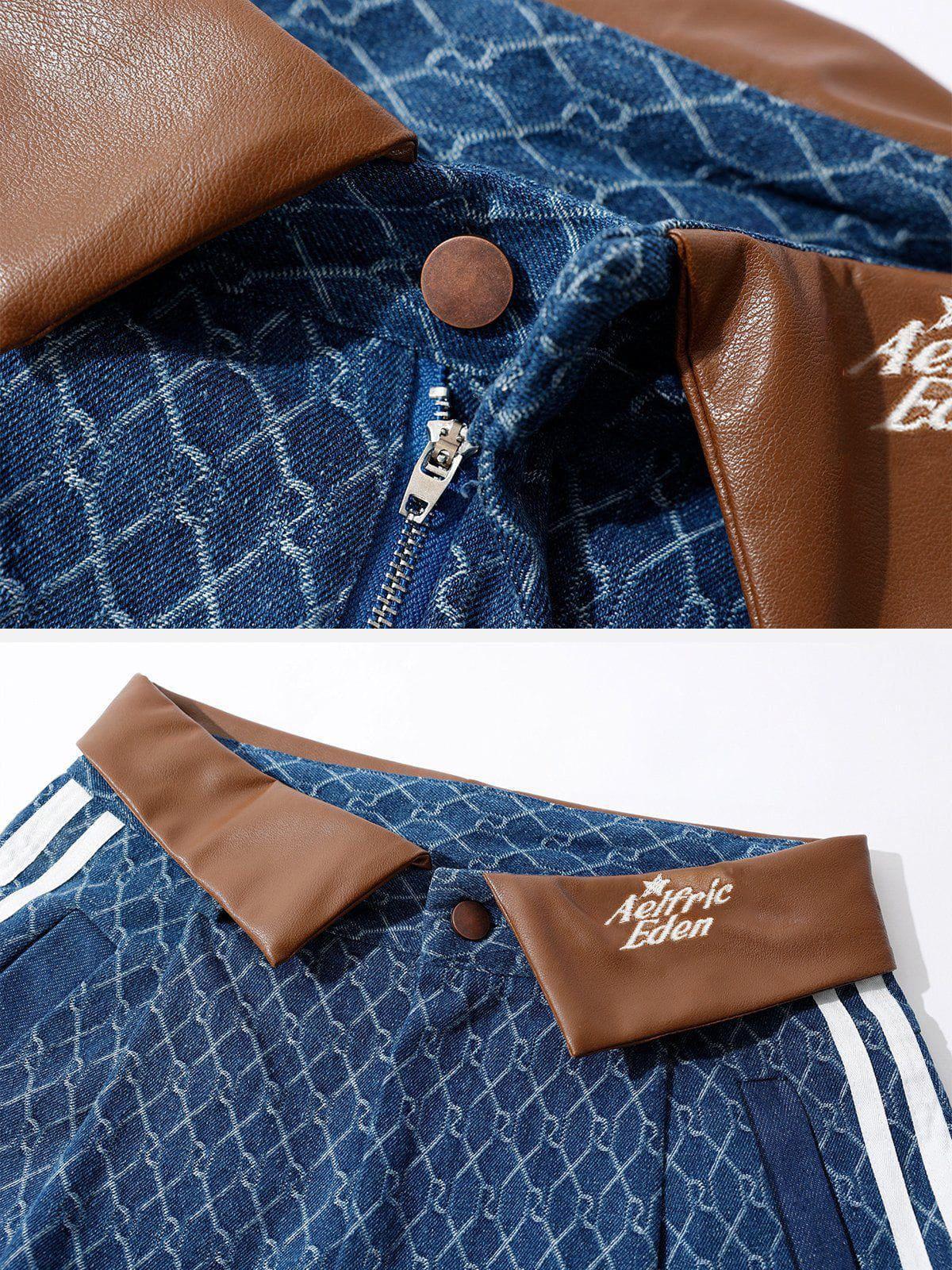 Aelfric Eden Vintage Denim Jacquard Cropped Jacket Product Image
