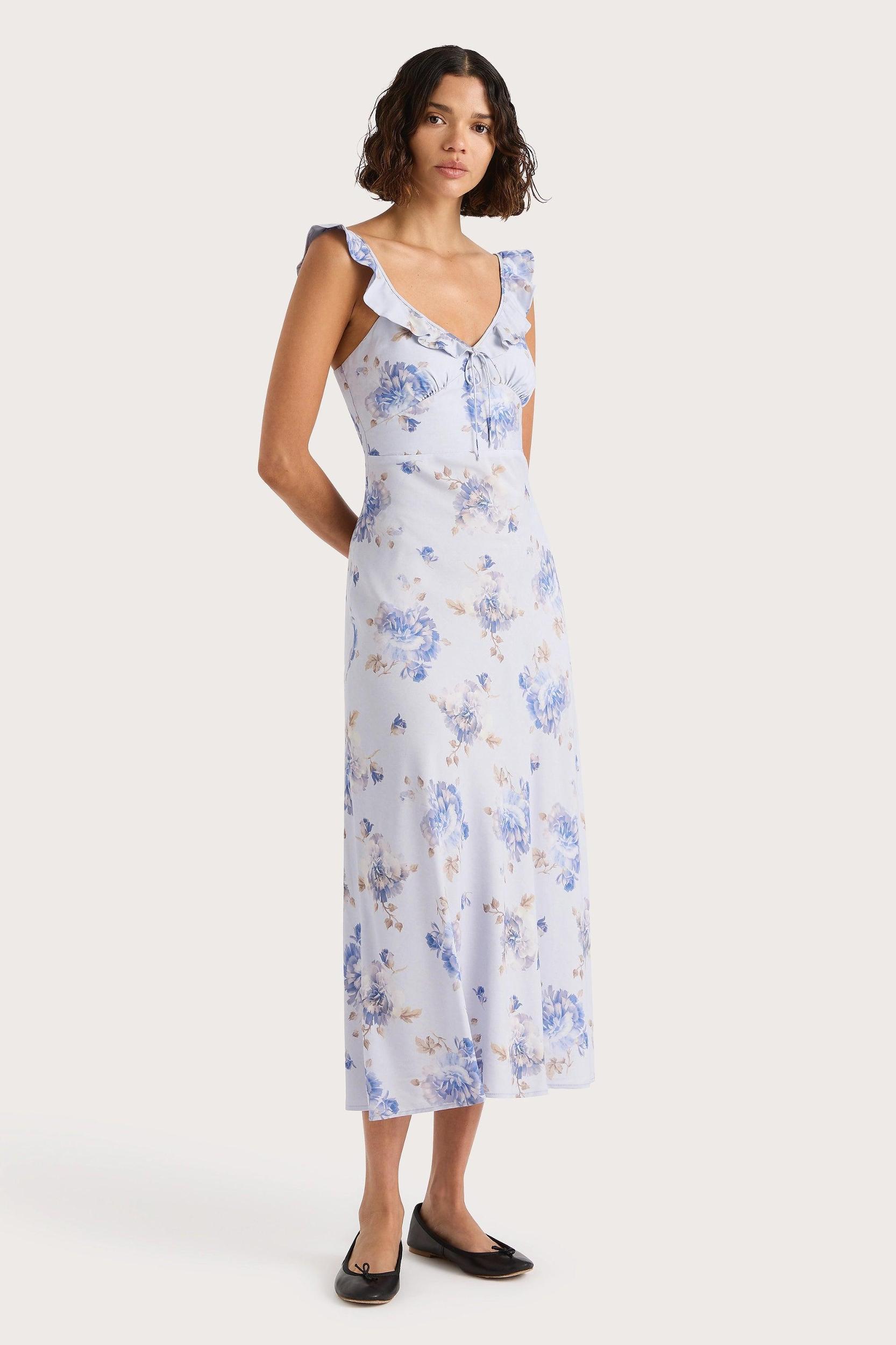 Yvonne Midi Dress Leona Floral Lilac Product Image