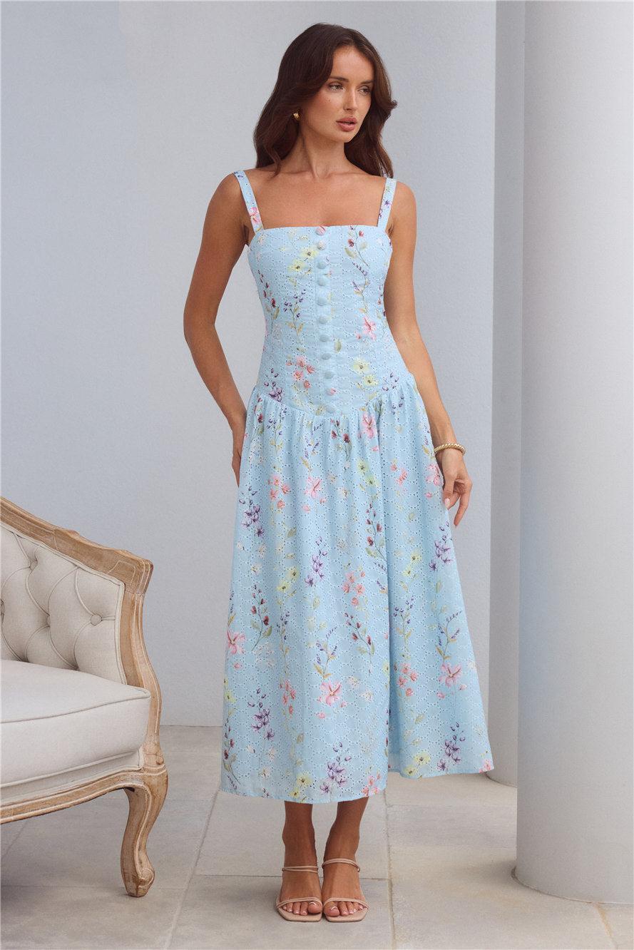 Whimsical Charm Maxi Dress Blue Product Image