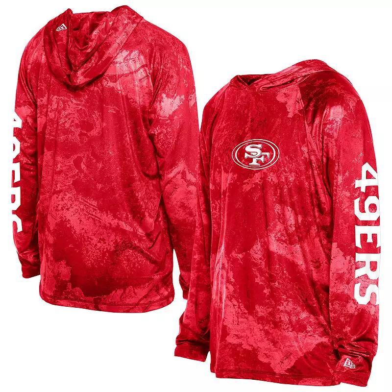 Men's New Era  Red San Francisco 49ers RealTree Xtreme Camo Raglan Long Sleeve Hooded Top, Size: 3XL Product Image