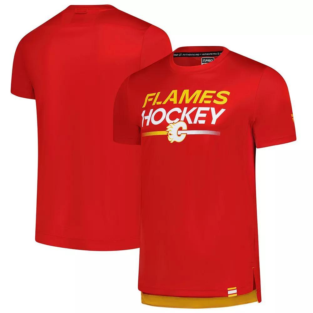 Men's Fanatics  Red Calgary Flames Tech T-Shirt, Size: Medium, Flm Red Product Image