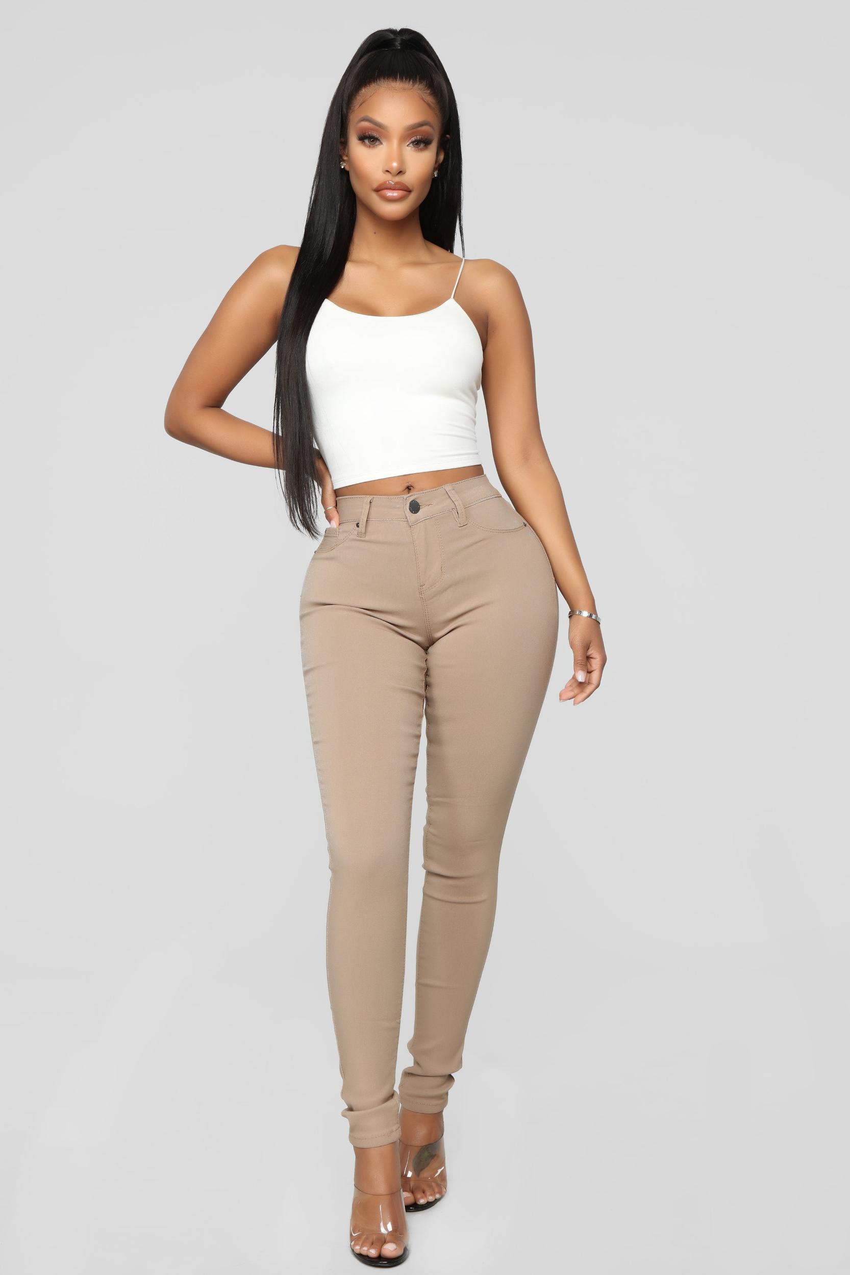 Hyperstretch Skinny Pants - Tan Product Image