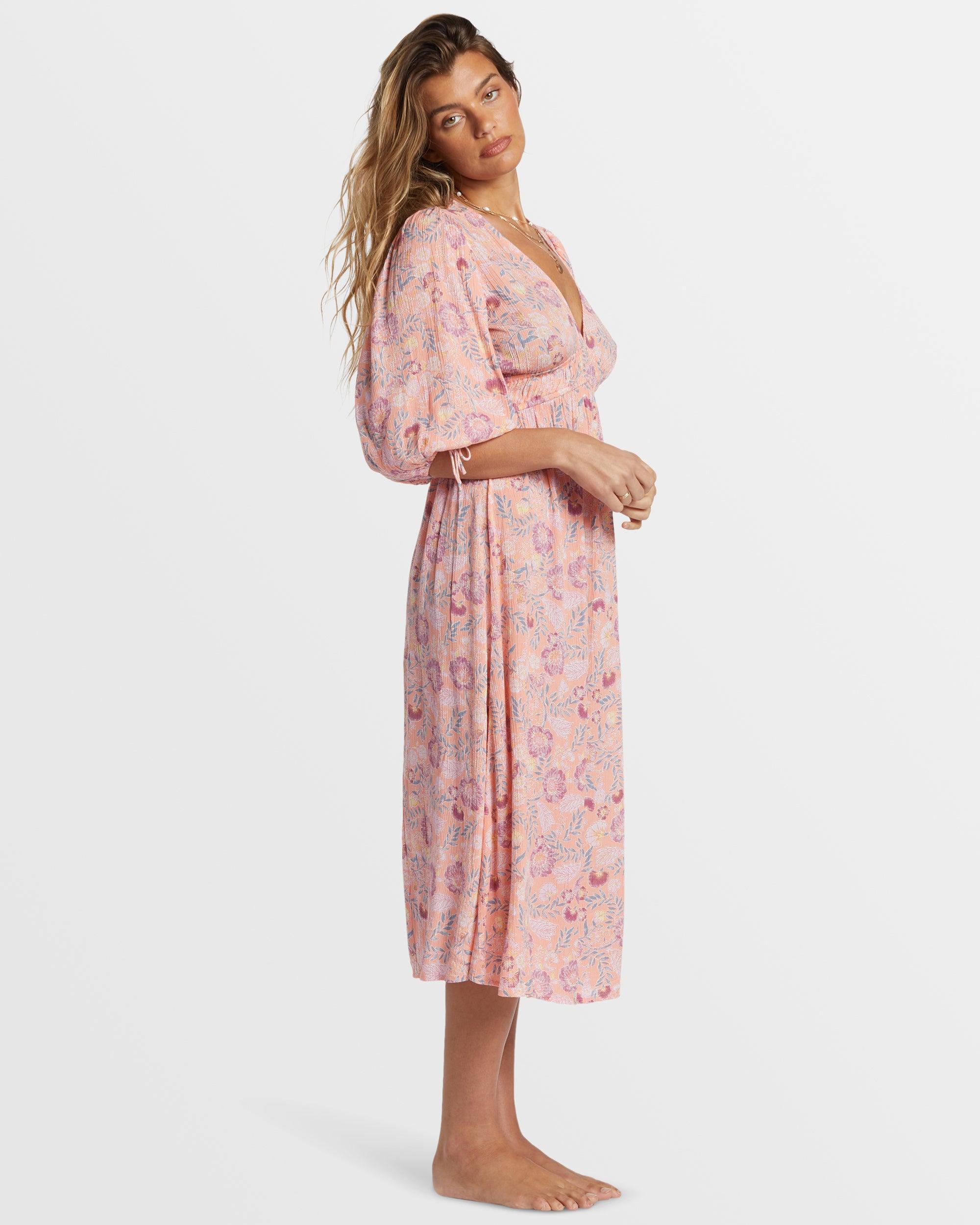Paradise Sky Midi Dress - Peach Paradise Female Product Image
