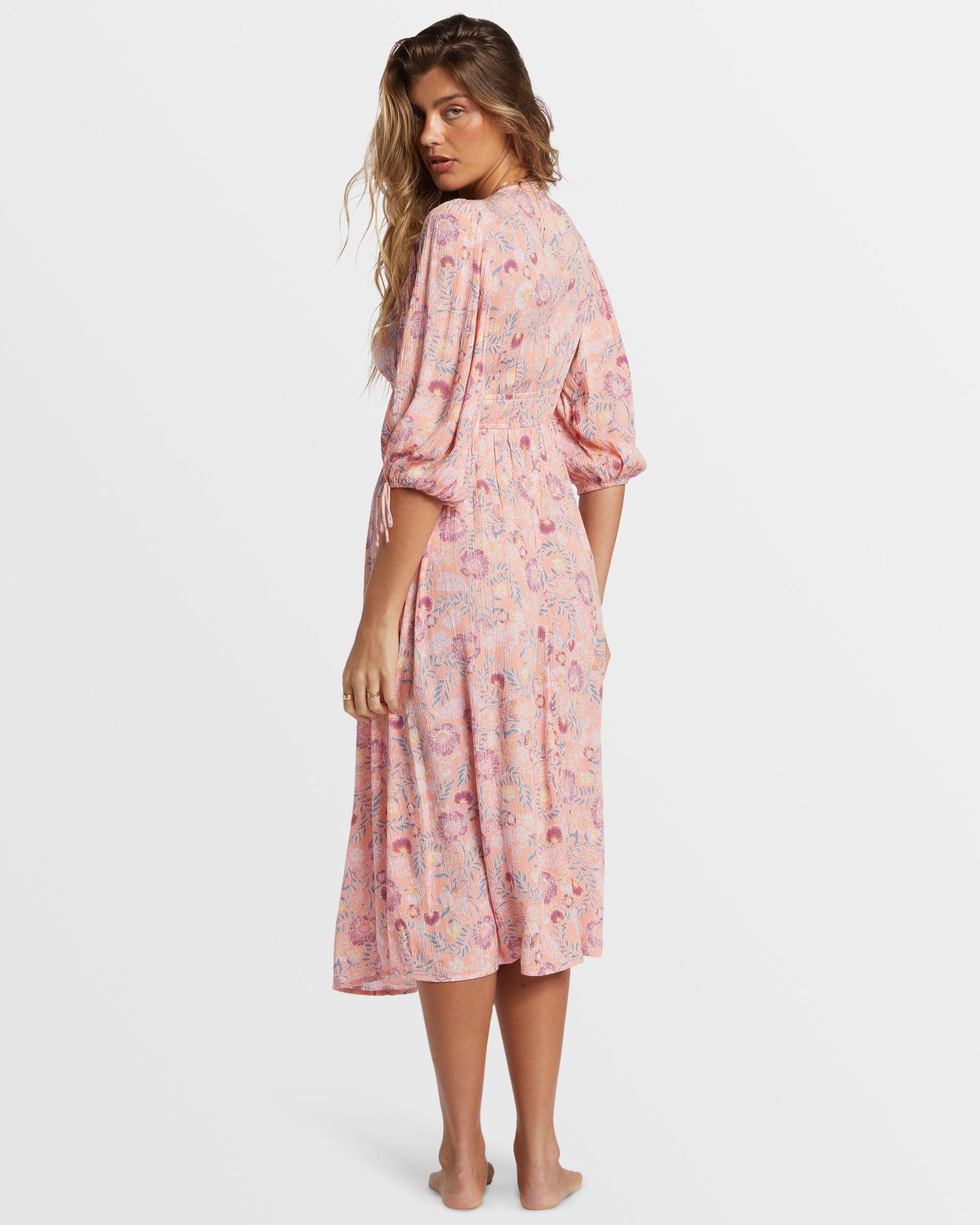 Paradise Sky Midi Dress - Peach Paradise Female Product Image