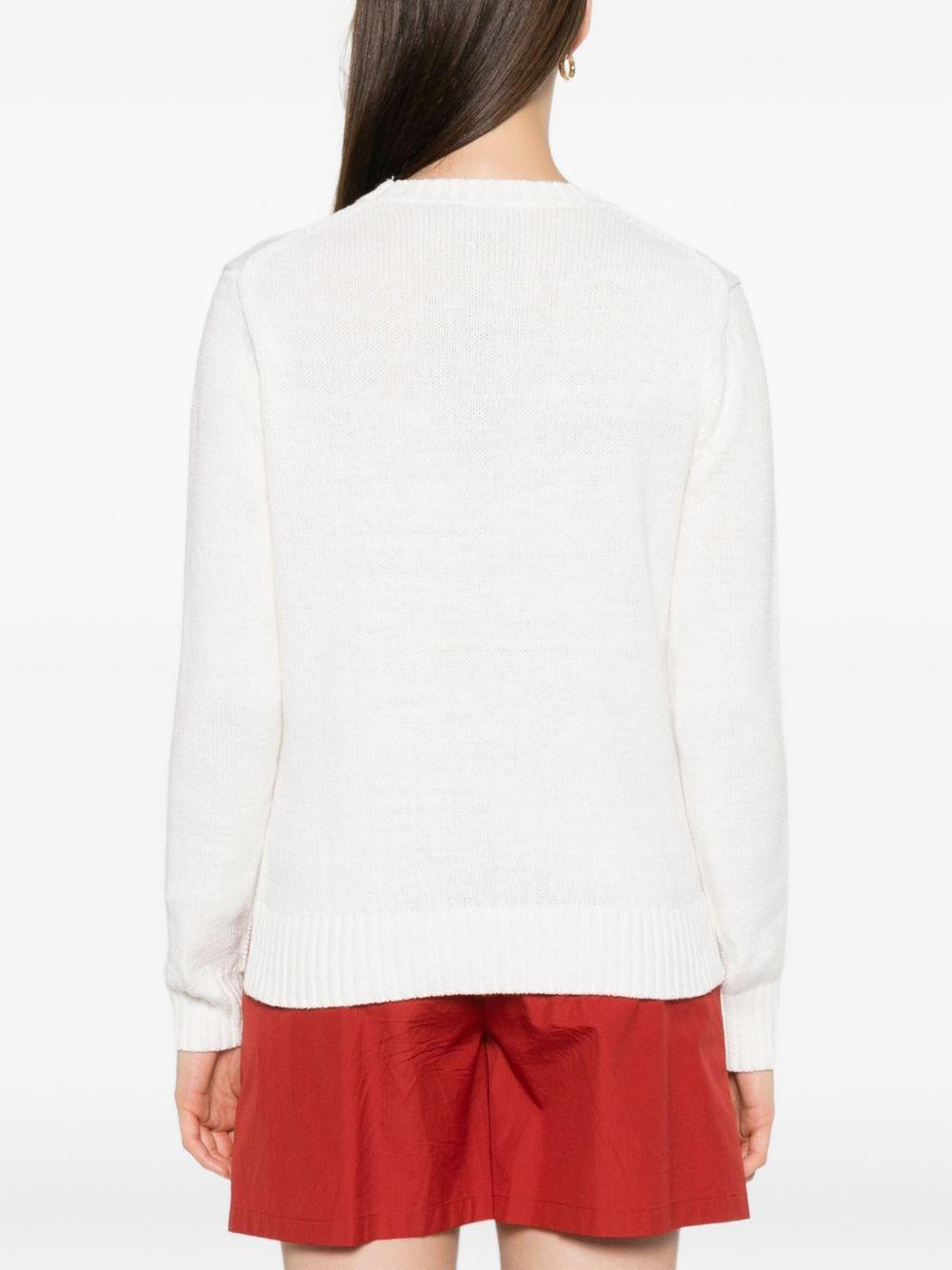 bear-embroidered sweater Product Image