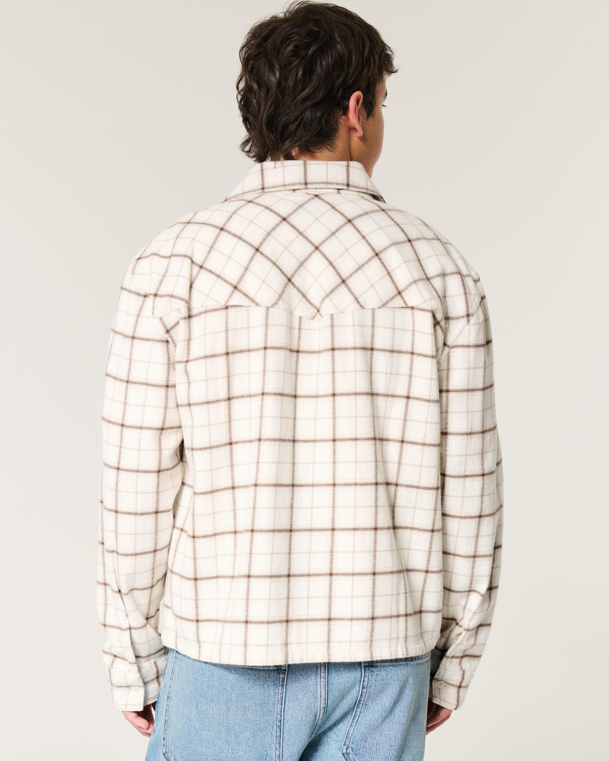 Crop Flannel Shirt Product Image