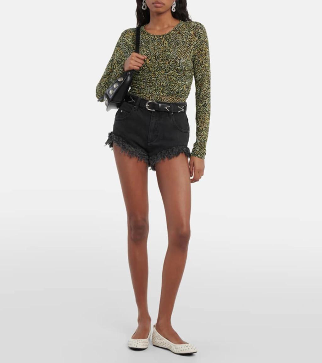 ISABEL MARANT Belna Leather Ballet Flats In White Product Image