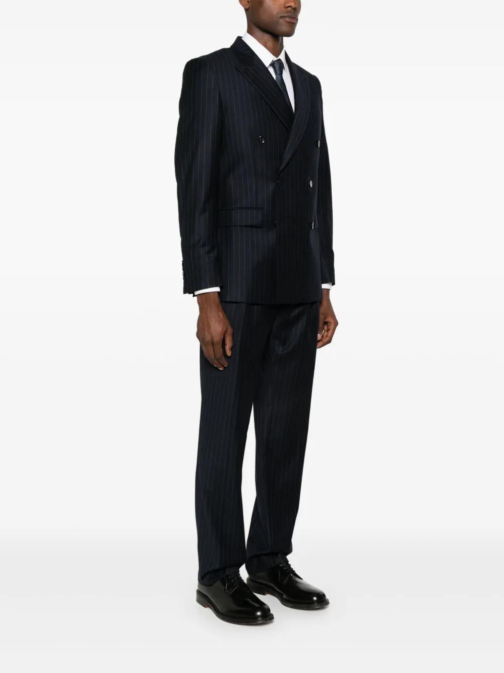 pinstriped double-breasted suit Product Image