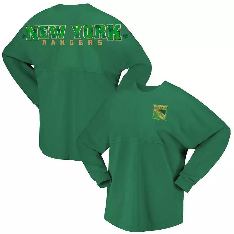 Women's Fanatics Branded Kelly Green New York Rangers St. Patrick's Day Spirit Jersey T-Shirt, Size: 2XL, Ran Green Product Image