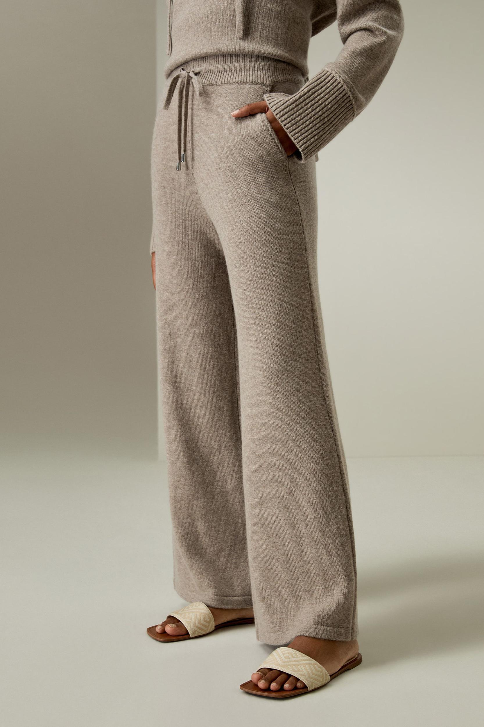 Merino Wool Jersey Wide-Leg Pants Product Image
