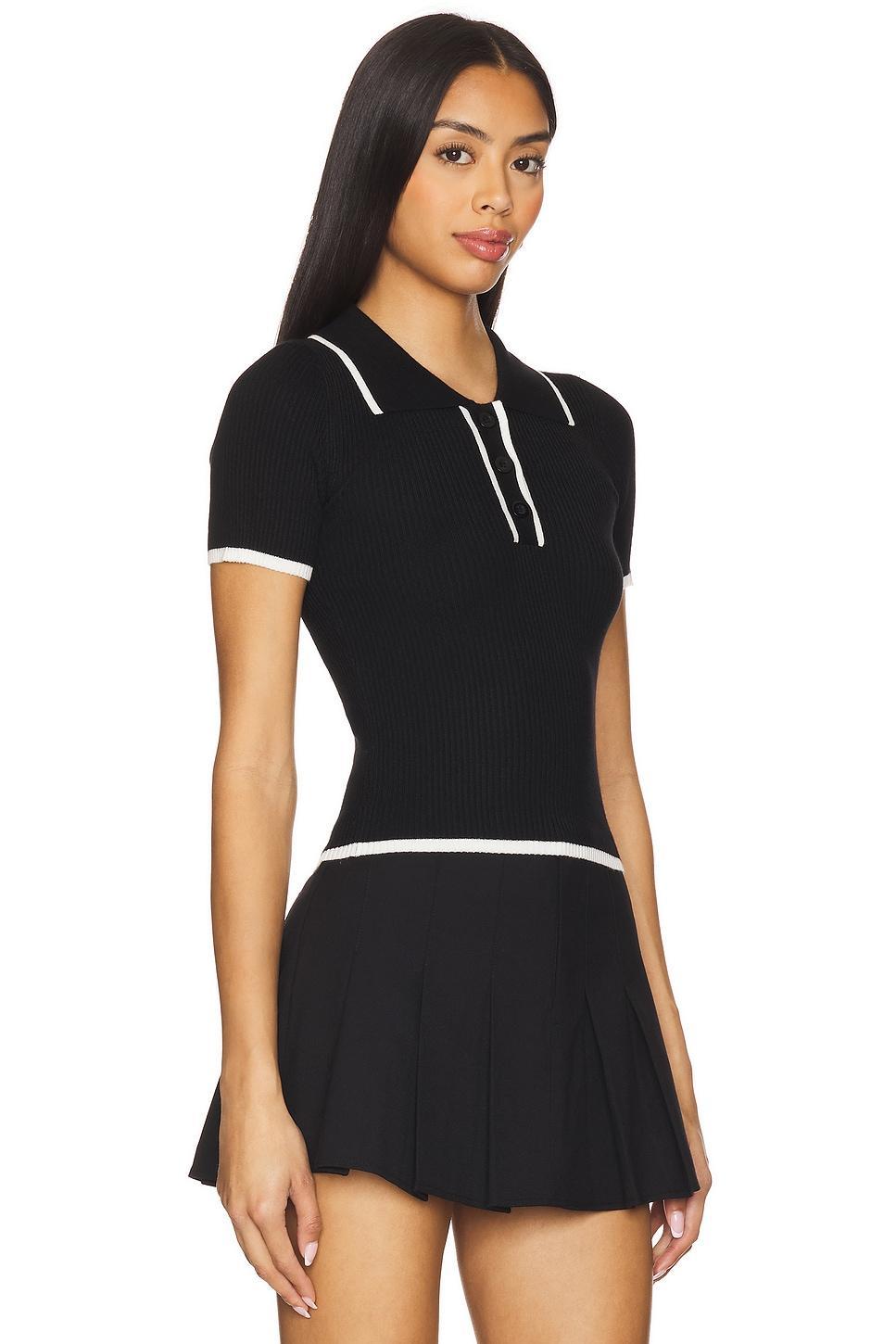 Katrina Knit Polo Top ALL THE WAYS Product Image