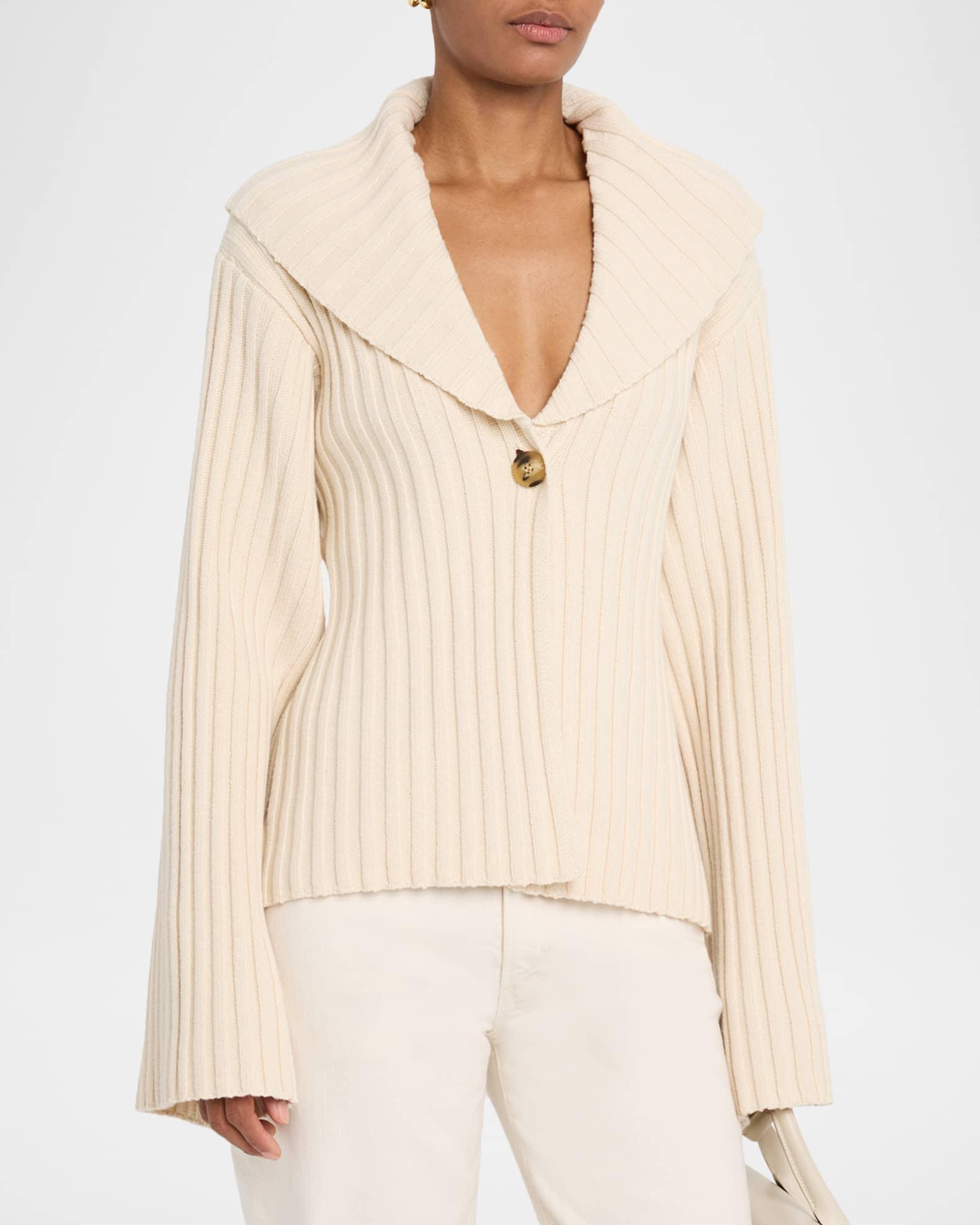 Toka Ribbed Single-Button Cardigan Product Image