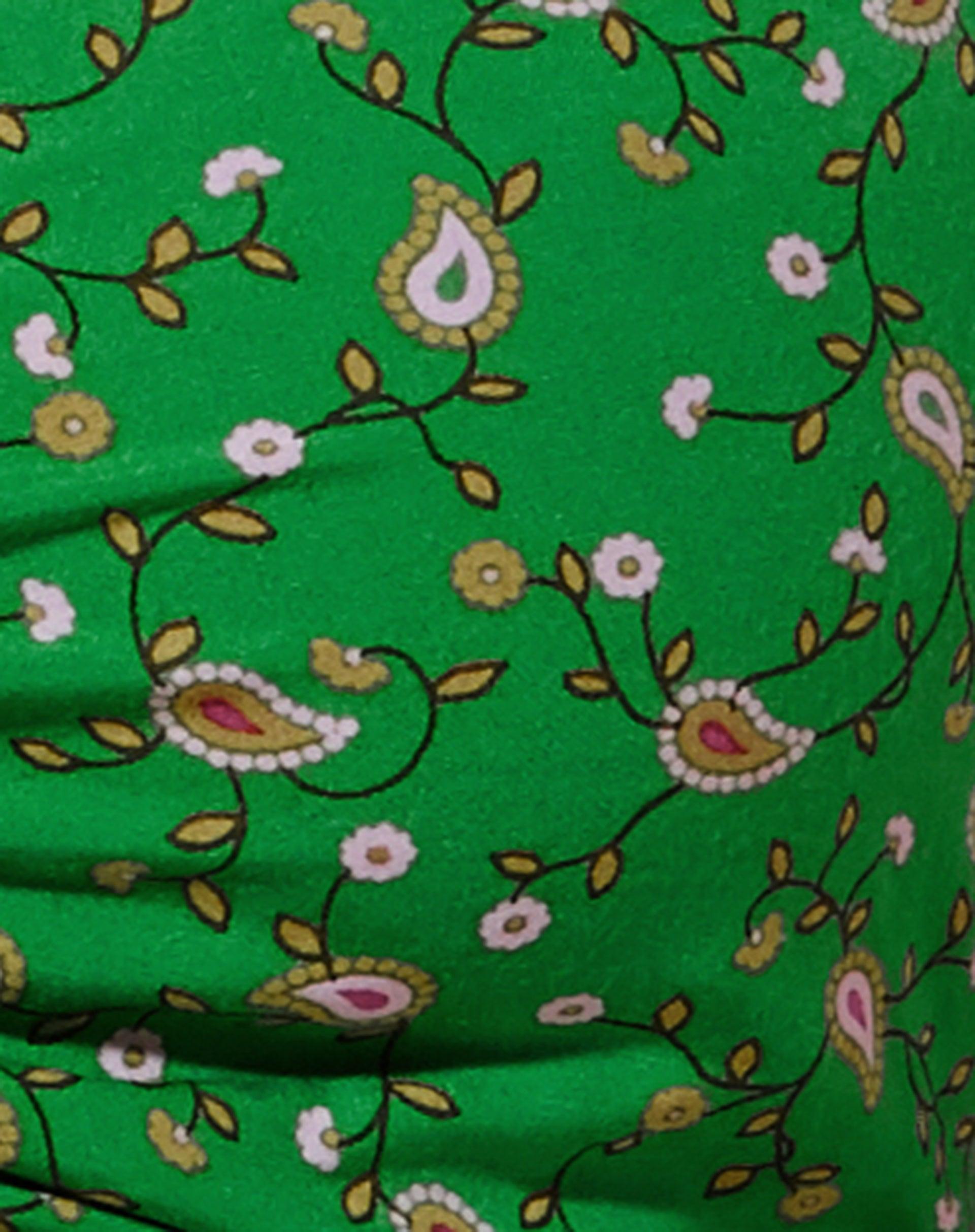 Raeto Crop Top in Paisley Fun Green Product Image