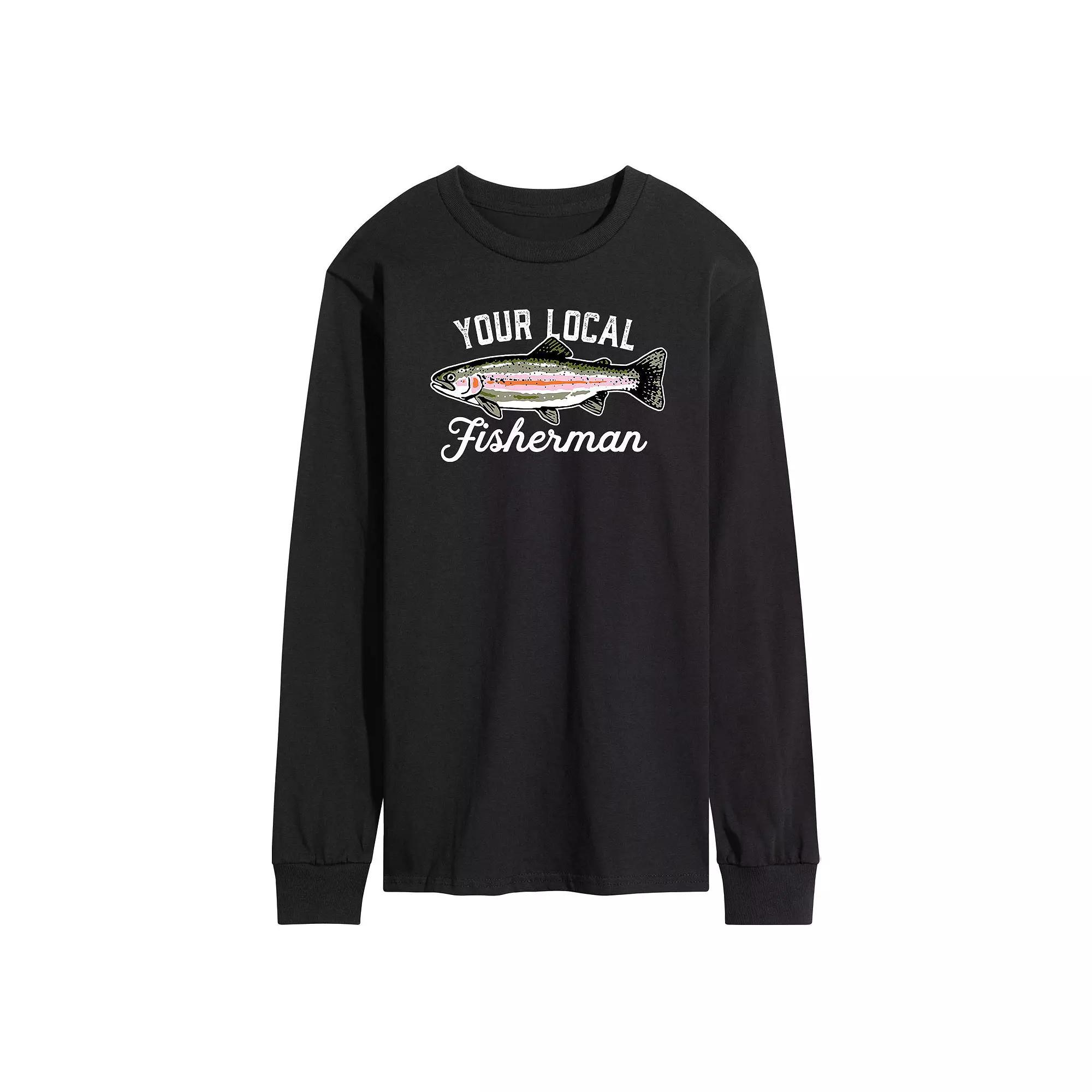 Mens Your Local Fisherman Long Sleeve Graphic Tee Product Image
