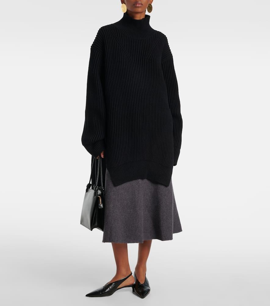 JIL SANDER Chunky-ribbed Wool Jumper In Black Product Image