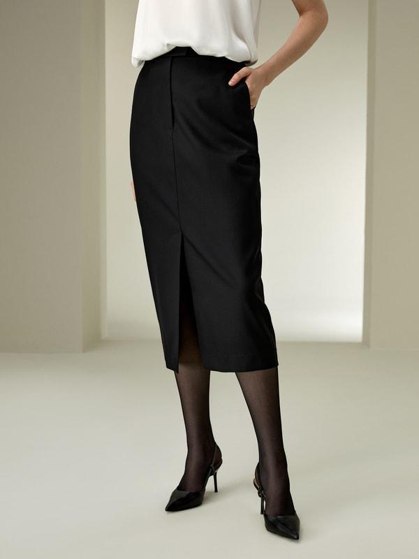 Modern Beauty Silk Wool Pencil Skirt Product Image
