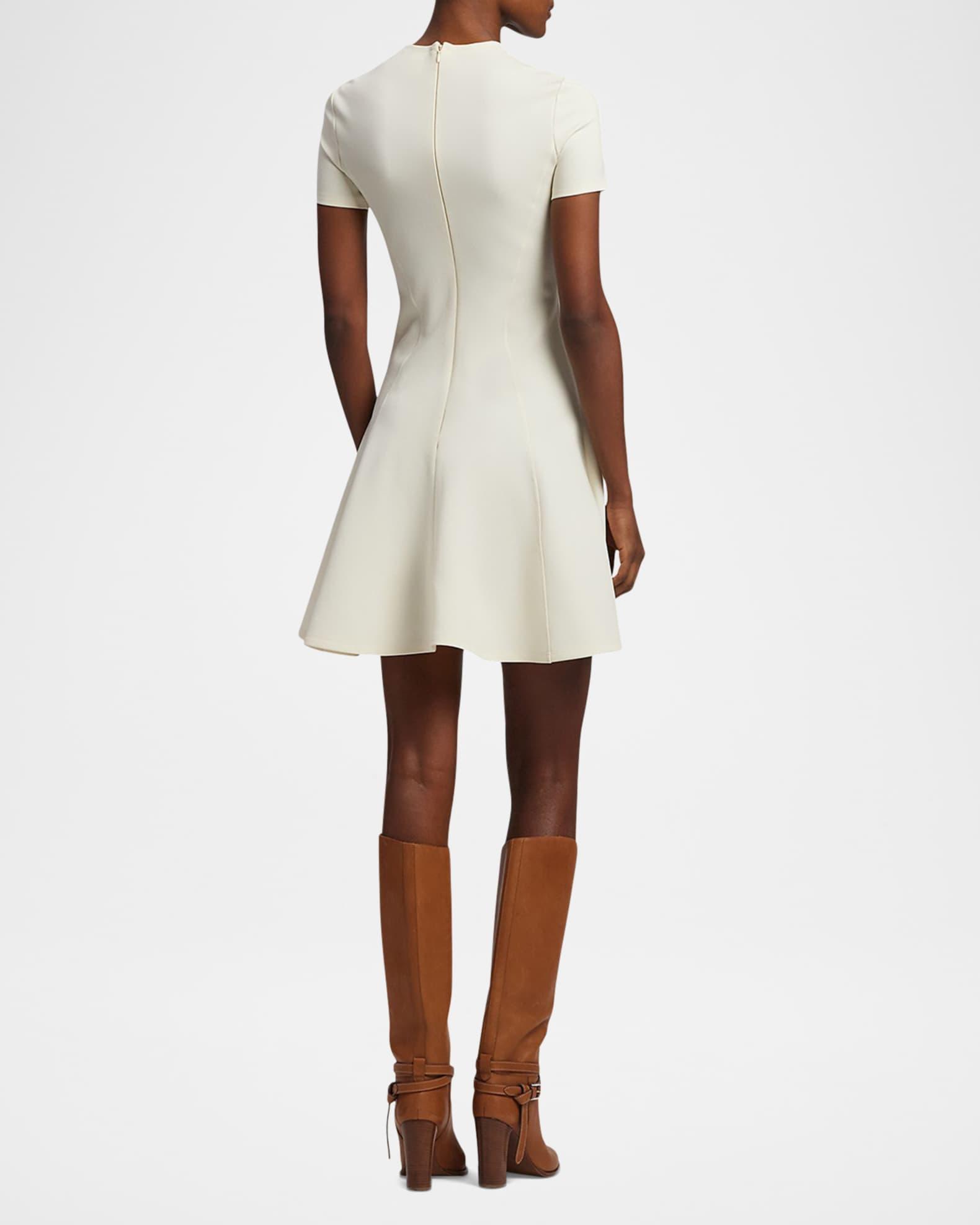 Structured Jersey Knit Flare Dress Product Image